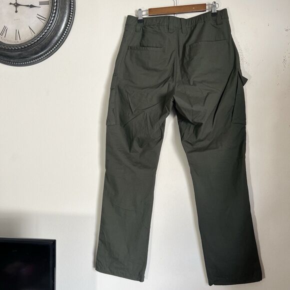BYLT Men’s Green Cargo Pants 34X32 Cotton Spandex NEW - Picture 4 of 7
